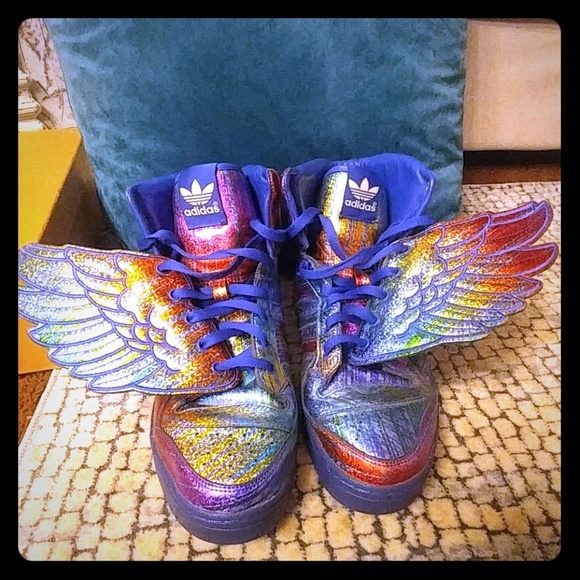 Jeremy Scott X Adidas Shoes Adidas By Jeremy Scott Js Wings Rainbow Foil Poshmark
